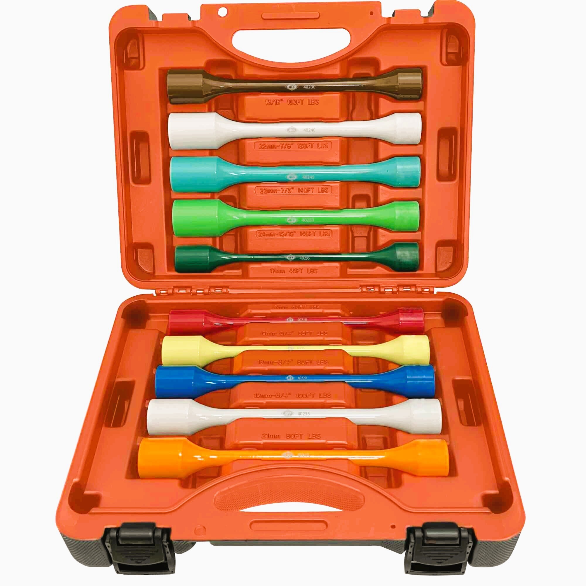 American Forge & Foundry Torque Limiting Socket Set — 1/2in. Drive, 10 Pc., Metric/SAE, Model# 40200